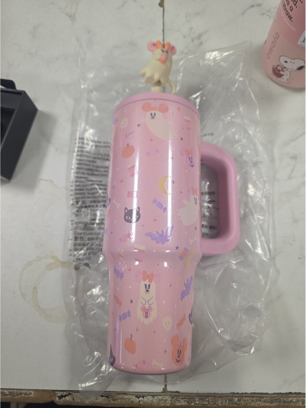 Mickey & Minnie Mouse Cutie Ghost 30 oz. Stainless Steel Travel Tumbler w/ Straw